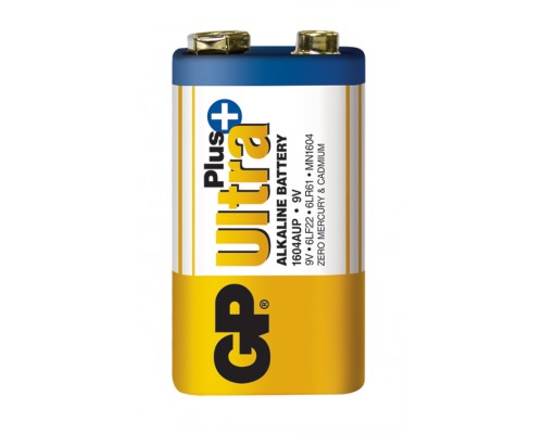 Батарейка GP 6LF22 (крона) Ultra Plus Alkaline 1604AUP-S1