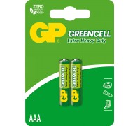 Батарейка GP Greencell 24G-C2, R3, ААА, 1.5V Солевые батарейки  GP Batteries   