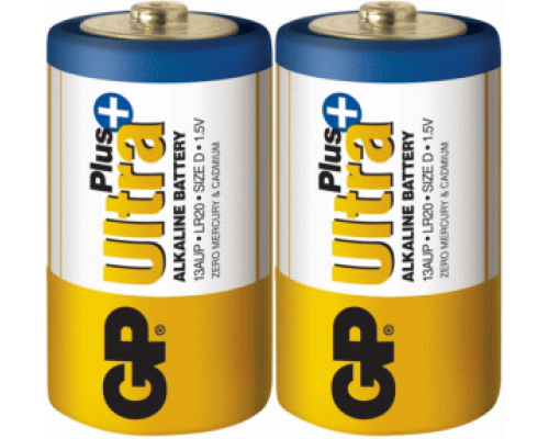 Батарейка GP D (LR20) Ultra Plus Alkaline 13AUP-S2