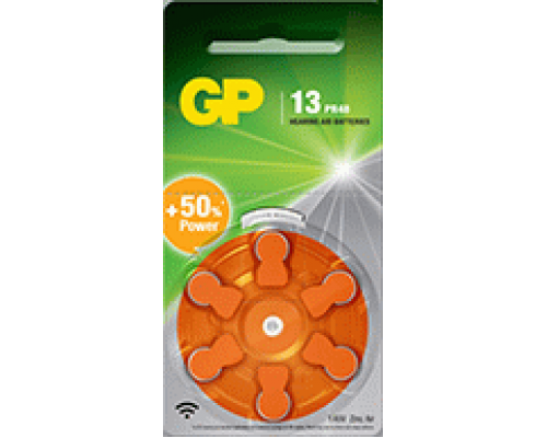 Батарейка до слухових апаратів GP ZA13-D6, PR48, DA13X, 1.45V